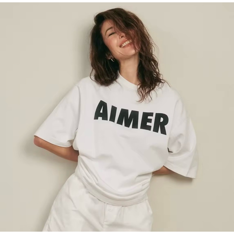 [พร้อมส่ง] AIMER Logo T-Shirt เสื้อยืดโอเวอร์ไซส์ สกรีนลาย มือ1 ของแท้