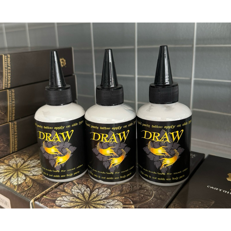 น้ำยาลอกลาย Draw น้ำยาลอกลายสำหรับสัก ขนาด4ออนซ์