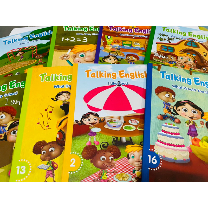 ตำหนิมุมปก ด้านในสภาพดี Talking English GROLIER กิจกรรมเด็กภาษาอังกฤษ สีทั้งเล่ม เล่มละ 50 บาท