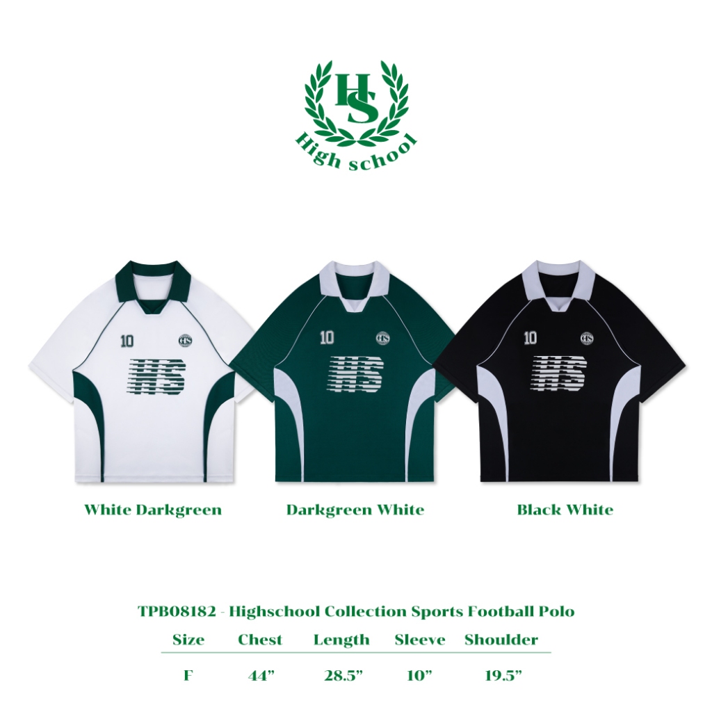 Highschool - TPB08182 เสื้อบอลโปโล Collection Sports Football Polo