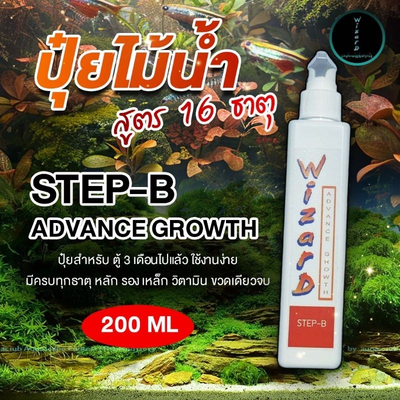 ปุ๋ยไม้น้ำ WIZARD ADVANCE GROWTH STEP-B