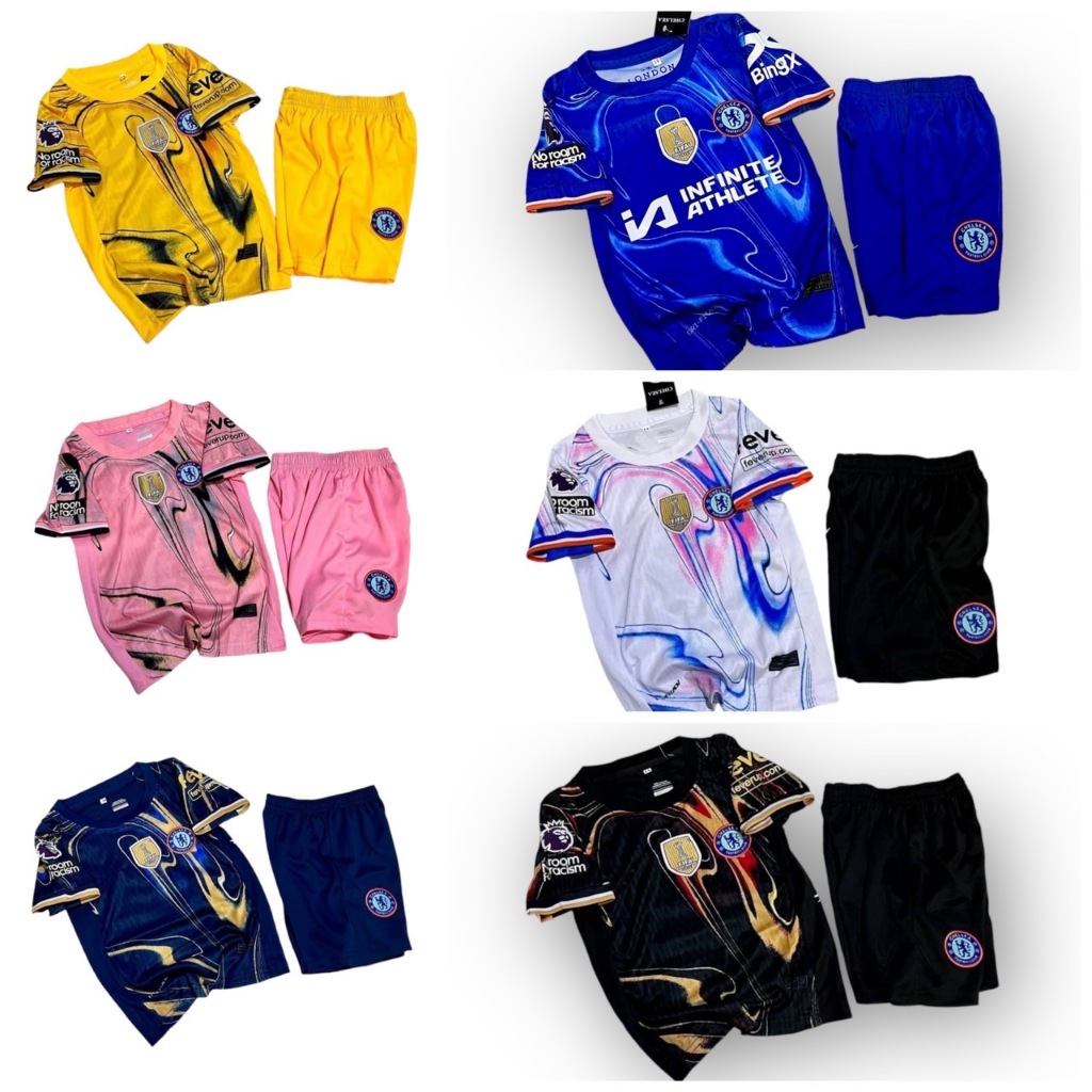 ชุดบอลเด็ก เซลซี ชุดกีฬาเด็ก อายุ 1-12 ปี เสื้อพร้อมกางเกง เด็กหญิง เด็กผู้ชาย