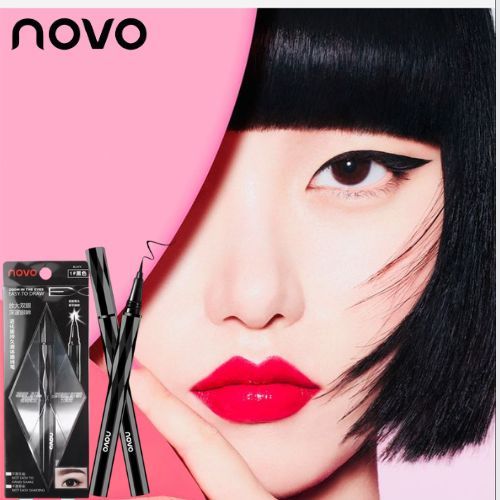 โนโว อายไลน์เนอร์ กันน้ำ NOVO zoom in eyes easy to draw eyeliner หัวแปรงเรียวเล็กสุดๆ