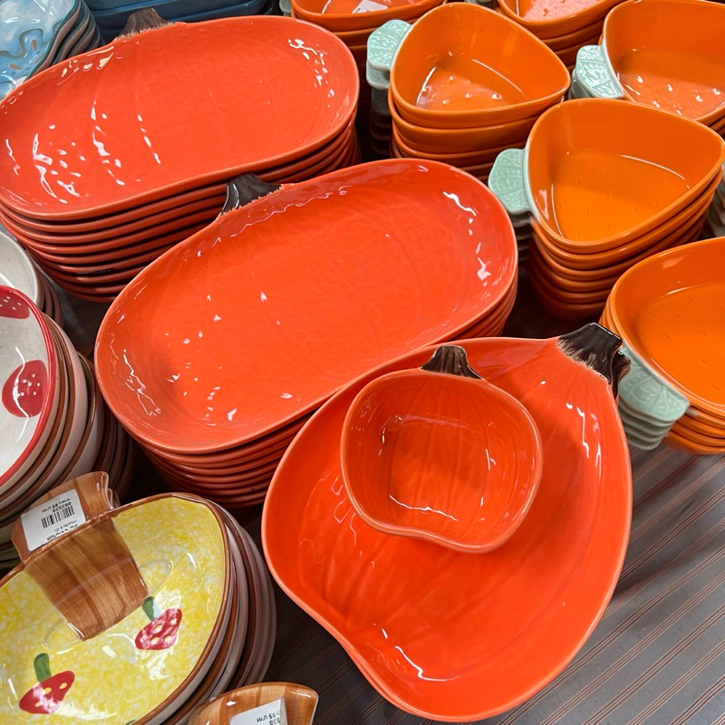 ชุดจานฟักทอง จานHalloween เซรามิก**ขายแยกชิ้น**