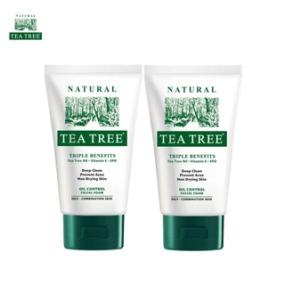Tea Tree ที ทรี โฟมล้างหน้า ออยล์คอนโทรล 35 กรัม 2 หลอด Oil Control Facial Foam