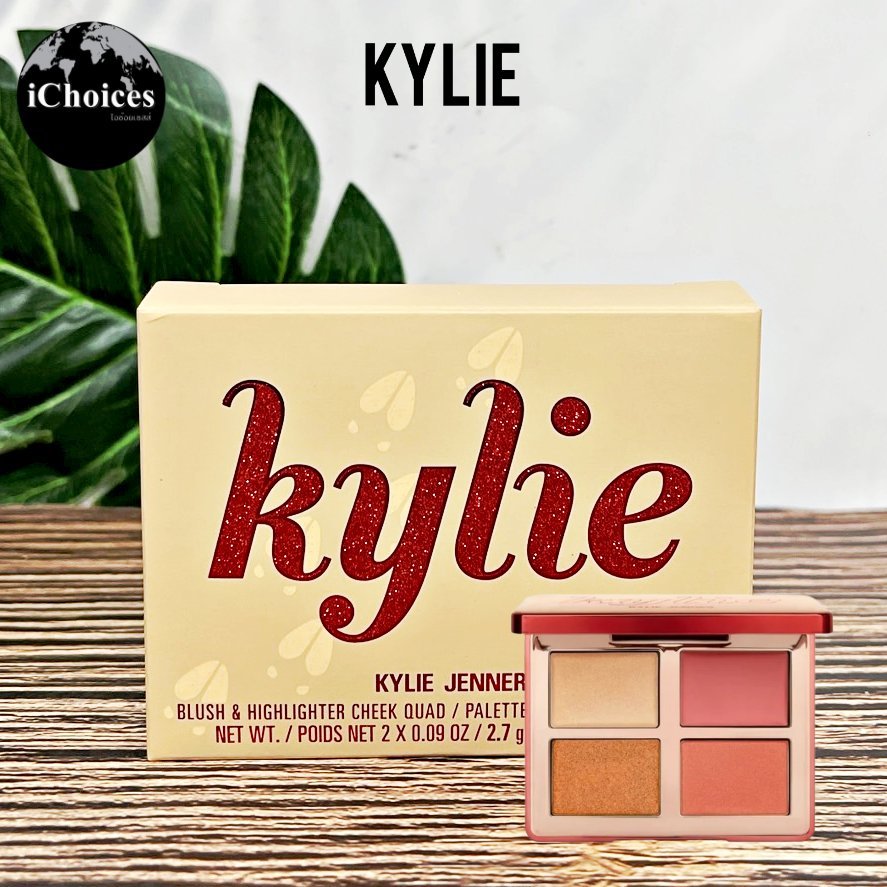 [Kylie Cosmetics] Kylie Jenner Blush Highlighter Cheek Quad Palette บลัชออน ไฮไลท์เตอร์ พาเลท เนื้อแ