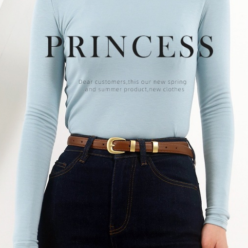 เข็มขัดผู้หญิง เข็มขัดใส่ทำงาน เส้นเล็ก รุ่น 𝐏𝐑𝐈𝐍𝐂𝐄𝐒𝐒