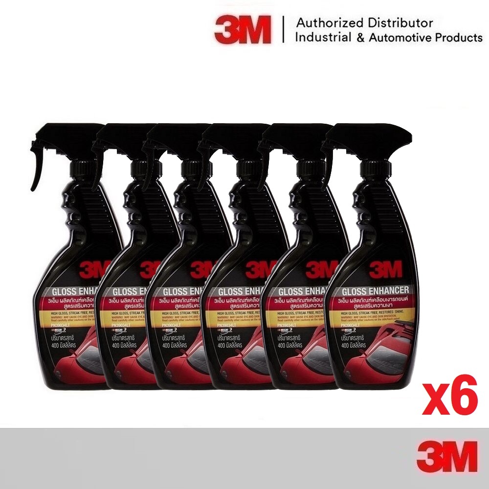 (x6ขวด) 3M 39034LT น้ำยาเคลือบสี เพิ่มความเงา 400ml Gloss Enhancer Quick Wax