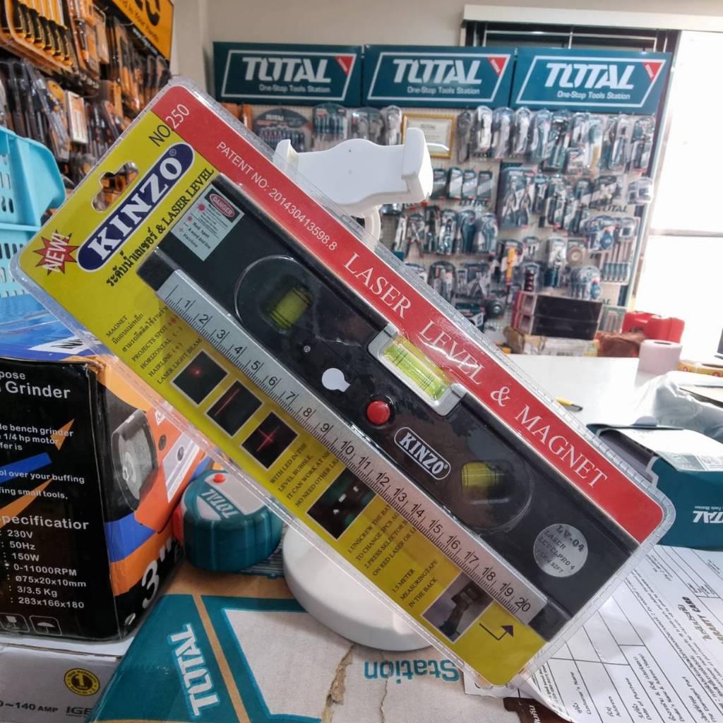 KINZO ระดับน้ำเลเซอร์มีแถบแม่เหล็ก รุ่น NO.250