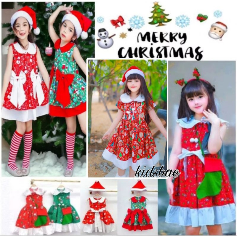 คริสต์มาสเด็ก เดรสคริสต์มาส Christmas Dress ชุดเด็กผู้หญิง