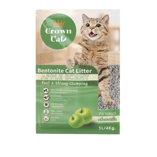 Crown Cat ทรายแมวเบนโทไนท์ ขนาด 5 ลิตร รุ่นใหม่