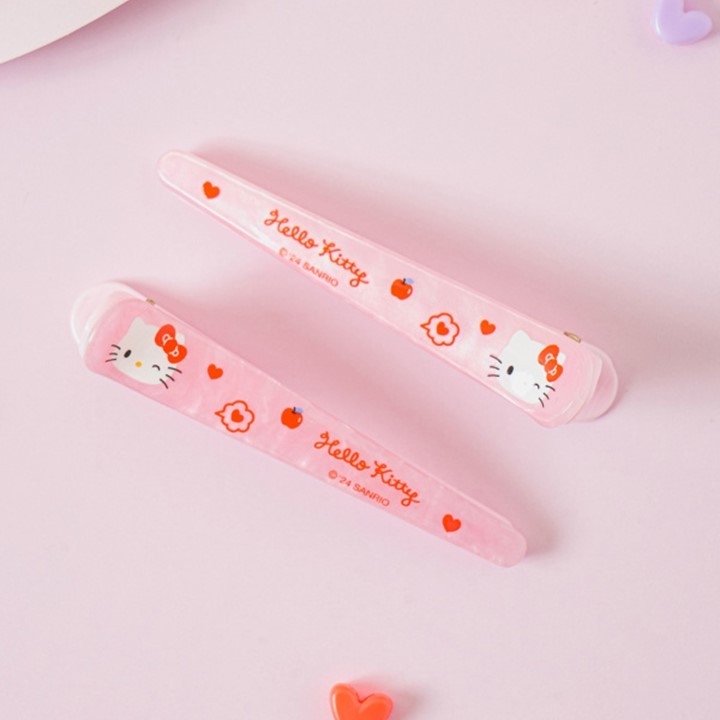 [พร้อมส่ง] Hello Kitty กิ๊บติดผมเฮลโลคิตตี้ 2 ชิ้น ที่ติดผม ซานริโอ Sanrio ของแท้จากเกาหลี