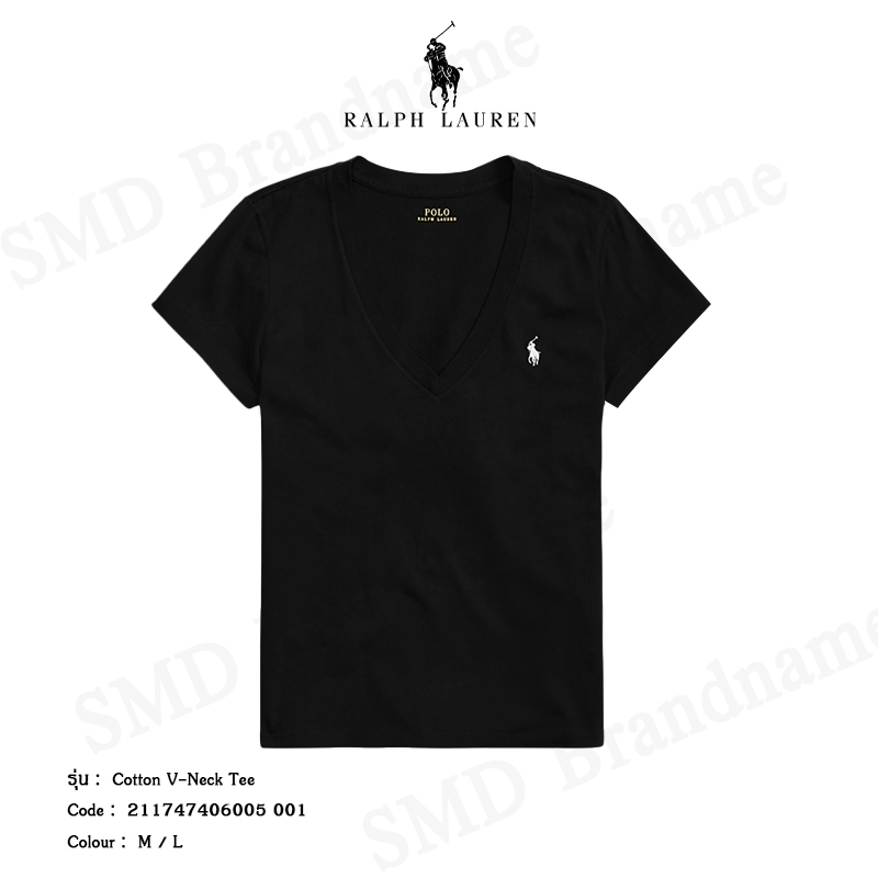 Polo Ralph Lauren เสื้อยืดคอวี รุ่น Cotton V-Neck Tee Code: 211747406005
