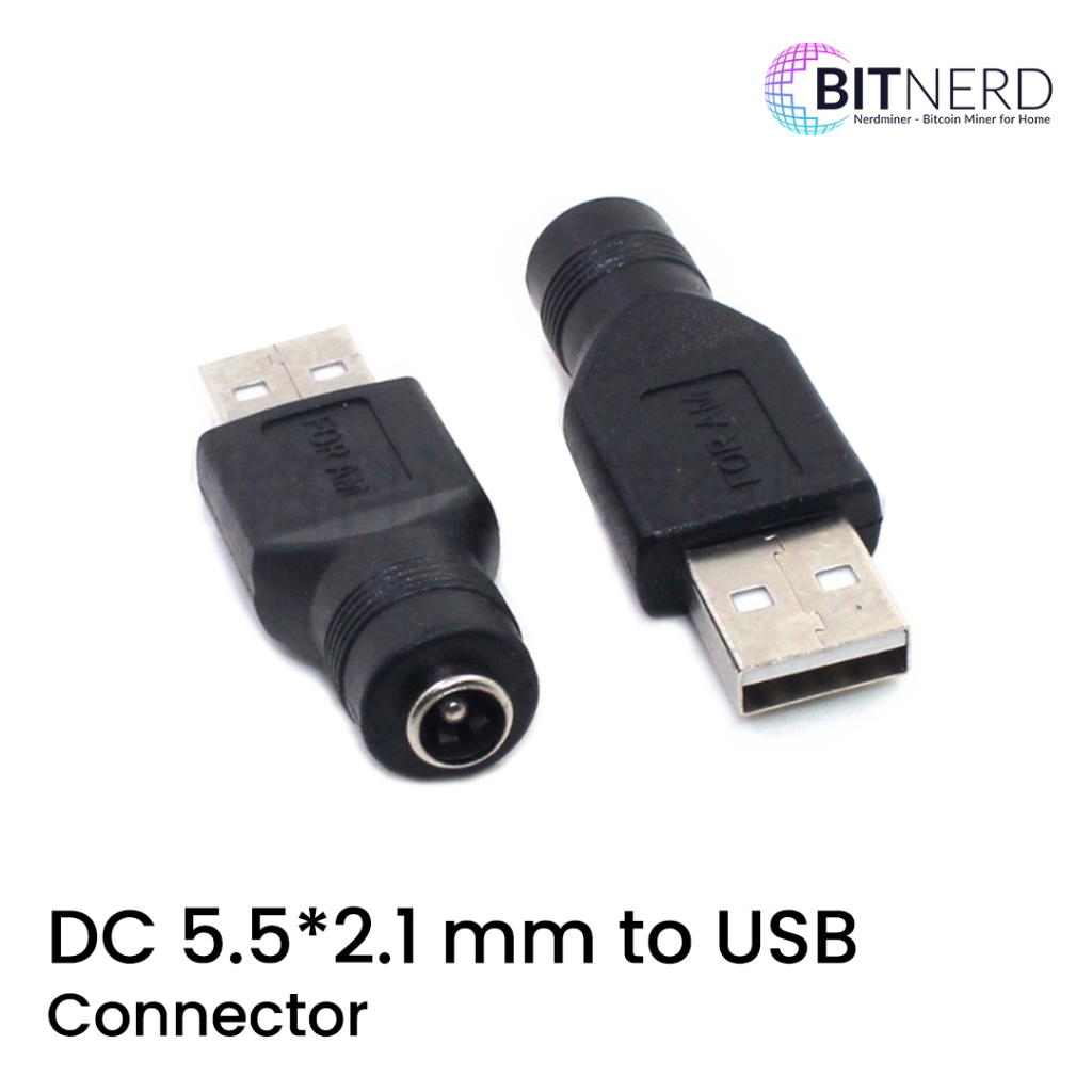 หัวแปลงจาก USB เป็น DC 5.5 x 2.1 mm / USB DC Connector