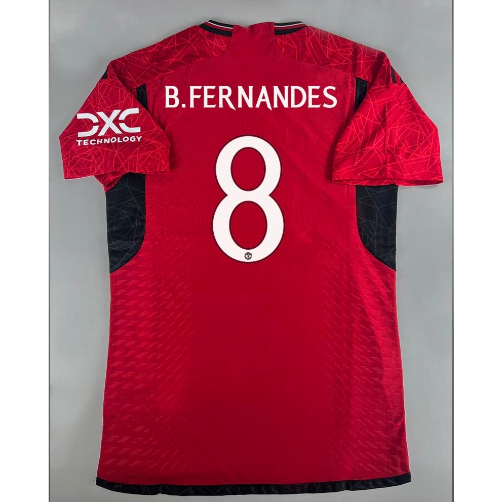 SALE !!! เสื้อบอล เพลเย่อ 2023-24 แมนยู เหย้า สีแดง 8 B.FERNANDES (UCL) Player Man U Home Cecat
