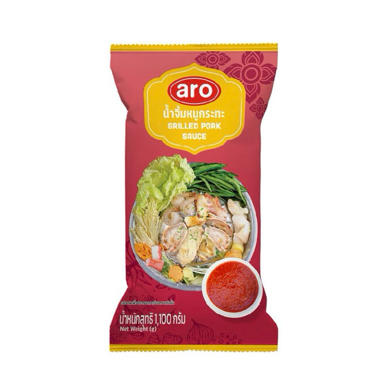 Aro เอโร่ น้ำจิ้มหมูกะทะ 1000 กรัม น้ำจิ้ม หมูกะทะ