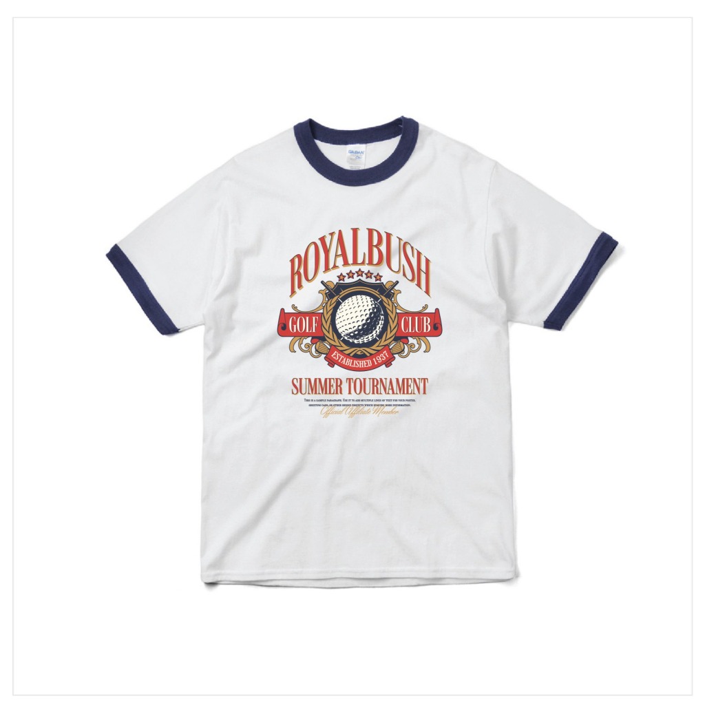 GILDAN  Premium Ringer Tee เสื้อพิมพ์ลาย ROYALBUSH