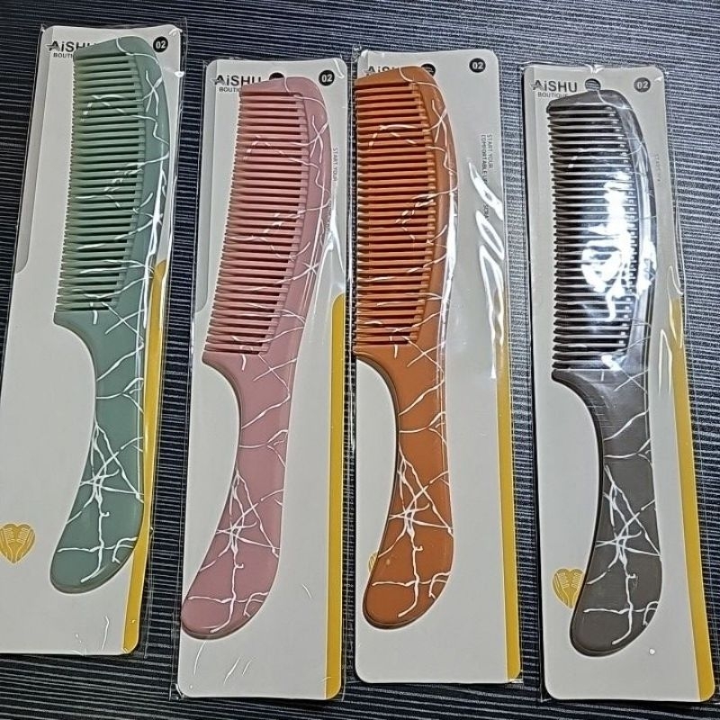 1ด้ามหวีซีห่าง ลายกระสีใสขนาดยาว21 เซนติเมตร