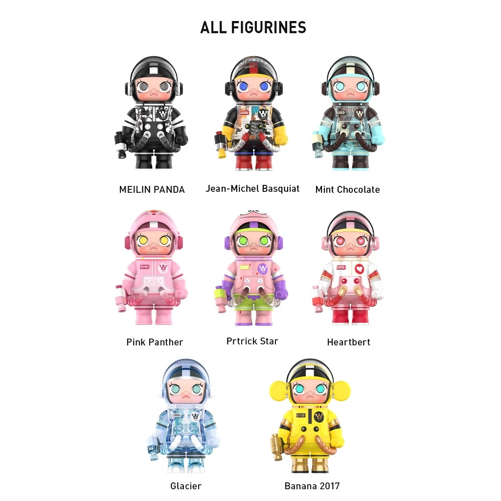 ของแท้ POPMART กล่องสุ่ม MEGA SPACE MOLLY 100%แอ็คชั่นฟิกเกอร์ มอลลี่ v2 Popmart โมเดล