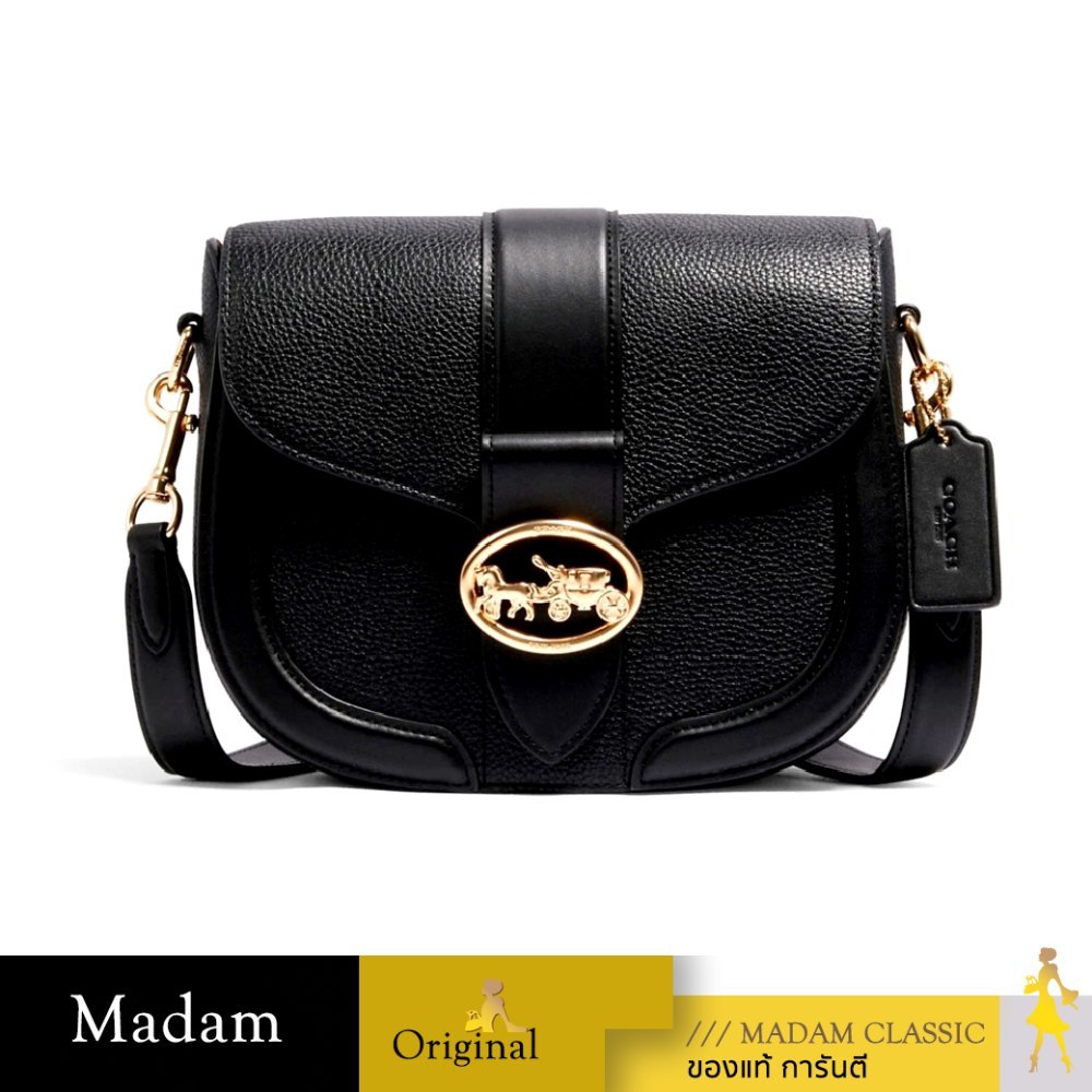 กระเป๋าสะพายข้าง COACH C3241 GEORGIE SADDLE BAG (IMBLK)