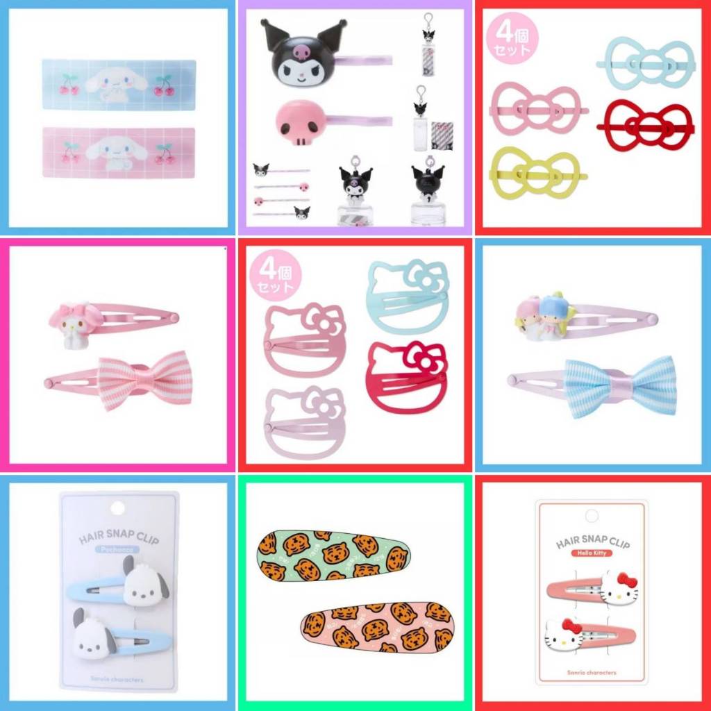 🧡 แท้ 100% กิ๊บติดผม Sanrio hair clip 💖 กิ๊บป๊อกแป๊ก Sanrio กิ๊บเพชร Sanrio Kitty hair clip