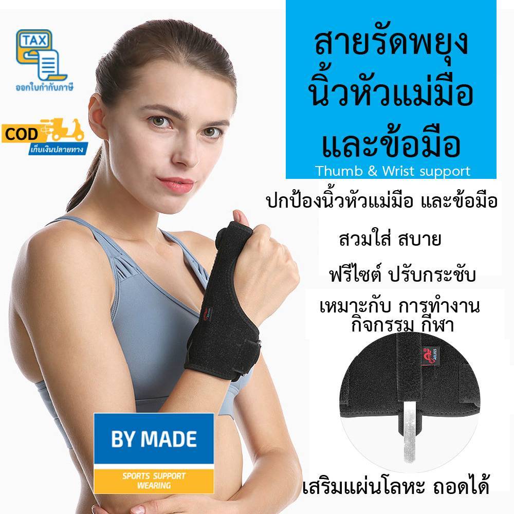 [สินค้าแนะนำ] สายรัดพยุงหัวแม่มือและข้อมือ Thumb&Wrist ที่รัดข้อมือ(W2)เสริมเหล็ก เฝือกข้อมือ