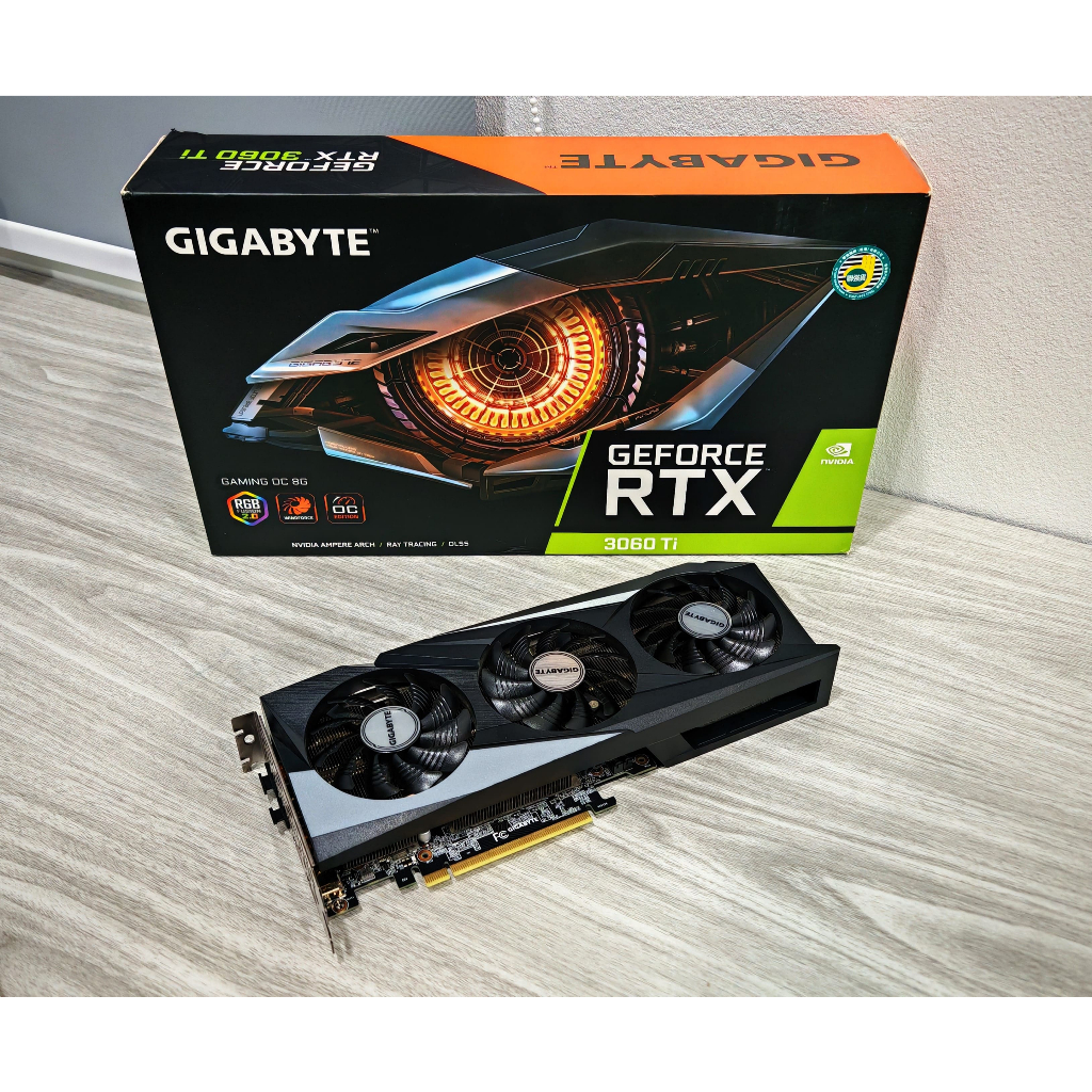 VGA Gigabyte RTX 3060 Ti GAMING OC 8GB GDDR6 (LHR) **สินค้ามือ2 สภาพดี