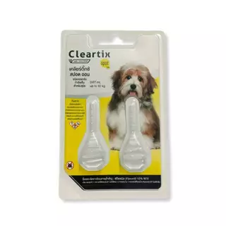 Cleartix 1 แผง (2 หลอด) ผลิตภัณฑ์ป้องกันหมัดและเห็บ ยาหยดกำจัดเห็บหมัด สุนัข แมว
