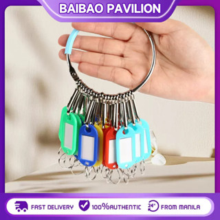 สปอตสินค้า 50pcs แท็กกุญแจพลาสติก ป้ายกุญแจ ป้ายชื่อกุญแจ พว…