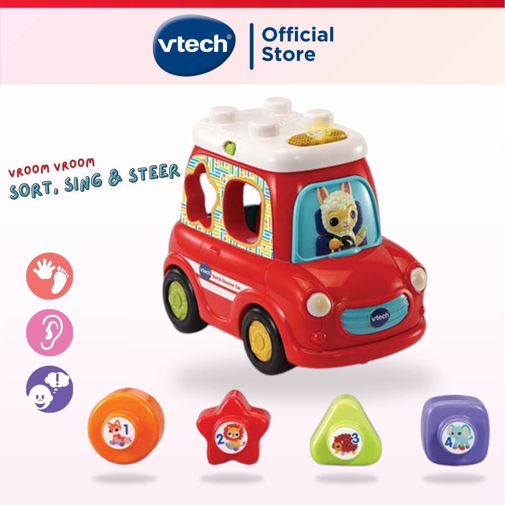 VTech Sort & Discover Car Shape Sorting Toys,ของเล่นสอนรูปร่าง ของเล่น รถยนต์ ยานพาหนะ 80-537403