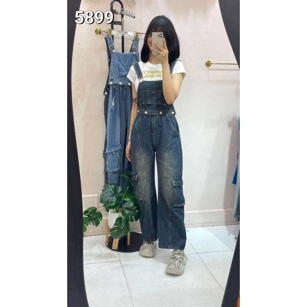 XN-5899# เอี๊ยม​กางเกงยีนส์คา​ร์โก้​ (ผ้าไม่ยืด) รุ่นนี้นี้ฮิตมากต้องมีติดตู้ไว้เลยจ้า ใส่ได้หลายแบบมากๆๆ