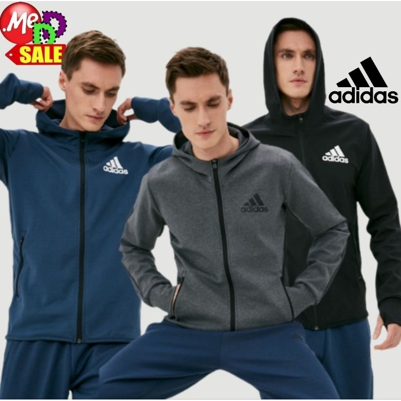 Adidas - ใหม่ เสื้อแจ็คเก็ตมีฮู้ดใส่ออกกำลังกาย DESIGNED TO MOVE MOTION FULL-ZIP AEROREADY HOODIE GM2080 GM2078 GM3213