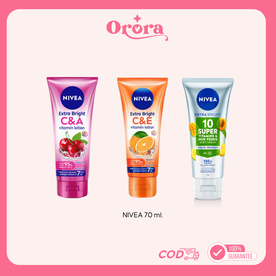 NIVEA นีเวีย โลชั่น Extra White C&E และ C&A Vitamin Lotion และ 10 Super Vitamins