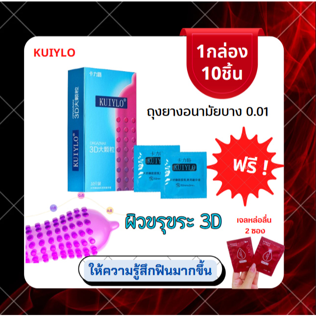 โปรเด็ด!! 1แถม2 ถุงยางอนามัย กล่องฟ้า (10ชิ้น/1กล่อง) แบบบาง ขนาด 0.01 มิล **ไม่ระบุชื่อสินค้าหน้ากล่อง**