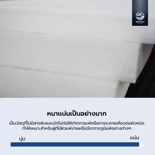 Mercury Mattress ที่นอนยางสังเคราะห์หุ้มหนังPVC รุ่น ASHLEY หนา 6 นิ้ว รองรับสรีระร่างกาย สัมผัสแน่น