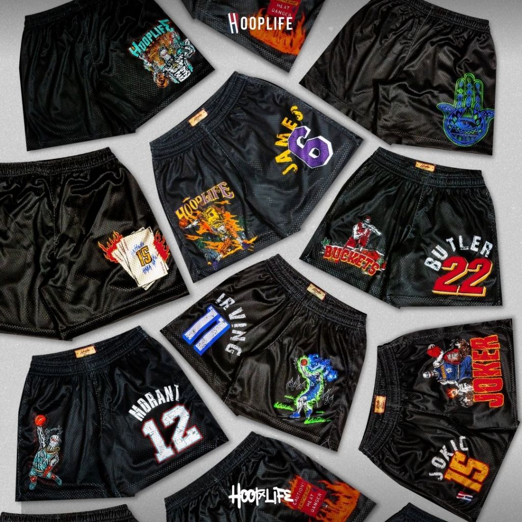 กางเกงขาสั้น กางเกงแฟชั่นเนวสตรีท HoopLife " Ghost Edition " Mesh Shorts