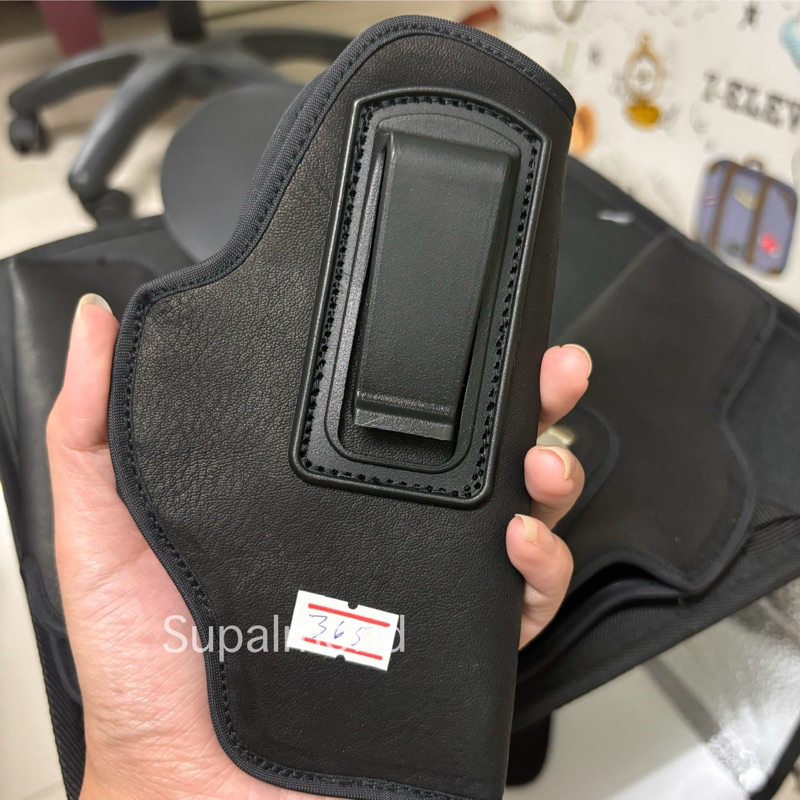 ซองปืนพกซ่อน (ใช้พกด้านใน) >หนังแท้ชามัวร์< รุ่น glock19,17,26, Sig p320, p365,CZ,92F,1911,PX4,7.65,ลูกโม่ .38,.357.22