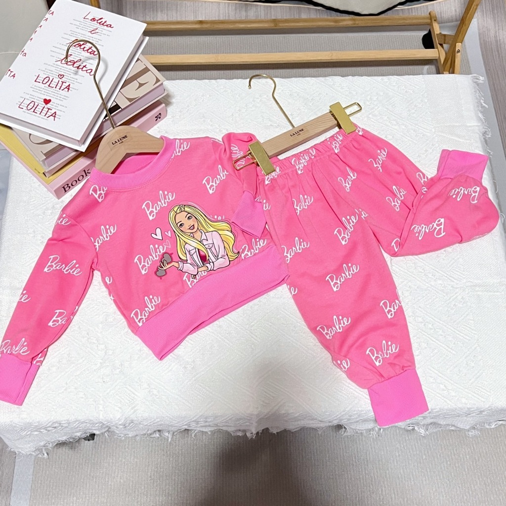 ชุดเซ็ทเด็กผู้หญิง เสื้อแขนยาว+กางเกงขายาว ไซส์ S,M,L,XL รหัส GBBP
