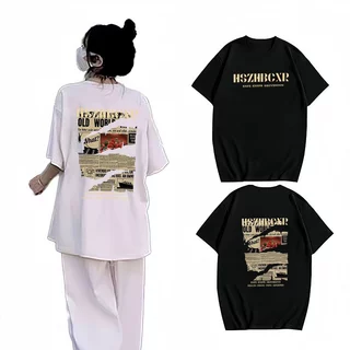 เสื้อยืดผู้หญิงแฟชั่นเกาหลีใหม่ Oversize เสื้อผ้าสาวอวบไซซ์ใหญ่ แนวสตรีท เสื้อโอเวอร์ไซต์สกรีนลายวินเทจเท่ คู่รักชายหญิง