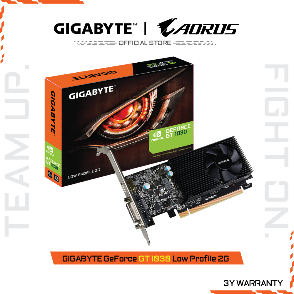 GIGABYTE GeForce GT 1030 Low Profile 2G (VGA Card) GV-N1030D4-2GL-1.0