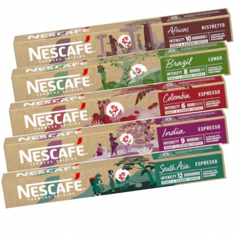 กาแฟ แคปซูล เนสกาแฟ เนสเพรสโซ่ 10 แคปซูล NESCAFE farmers Origins Coffee for Nespresso 10 Capsules Af