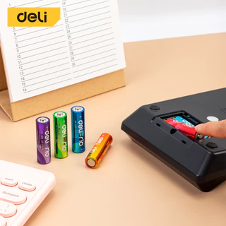 Deli ถ่านอัลคาไลน์ AA ถ่านไฟฉายอัลคาไลน์ AAA 24ก้อน สีรุ้ง ถ่าน 1.5V ของแท้ Alkaline Battery