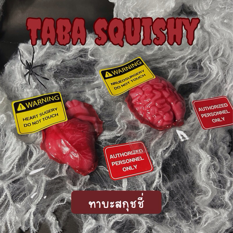 ทาบะสกุชชี่อวัยวะหัวใจและสมองแฮนด์เมด heart and Brain taba squishy handmade by twenty3pm