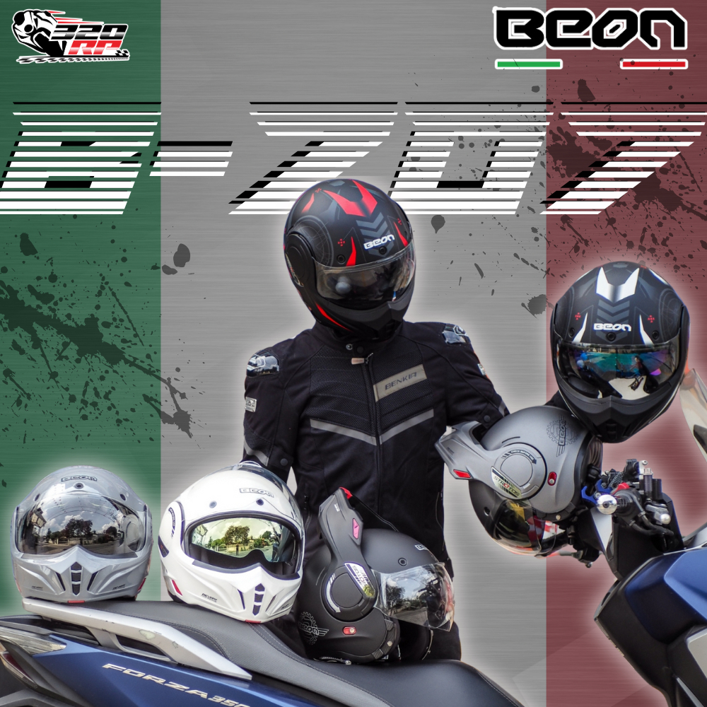 หมวกกันน็อค BEON B-707 FLIP BACK ลายใหม่ล่าสุด ส่งไว!! 320SP