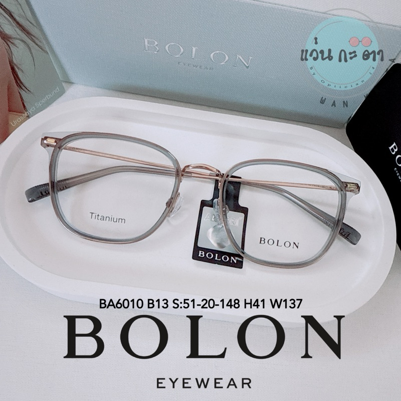 BA 6010 แว่นตา BOLON แท้ แว่นญาญ่า กรอบแว่นผู้หญิง แว่นสายตา กรองแสง ออโต้ บลูบล็อค เปลี่ยนสี ตัดเลน