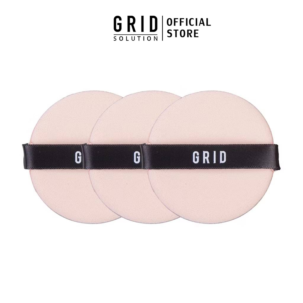 GRID Solution Puff  กริด พัฟ คุชชั่น 3 ชิ้น