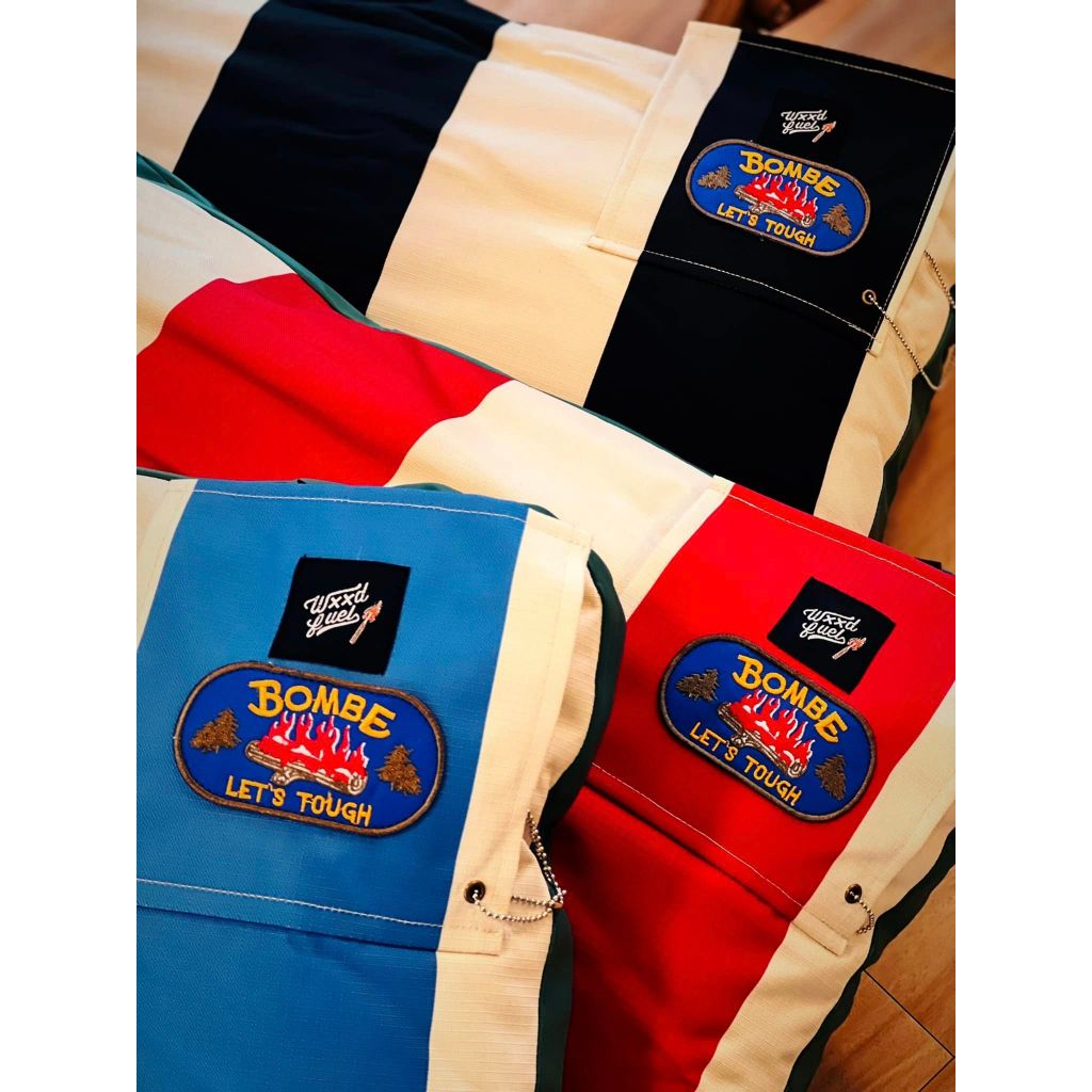 เบาะรองนอน Bombe Mat แบรนด์ Wood Fuel ลาย Stripe Vintage สไตล์แค้มป์ปิ้ง