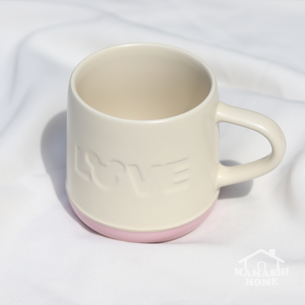 แก้วกาแฟ เซรามิก แก้วน้ำ ลายน่ารัก ความจุ 300 มล