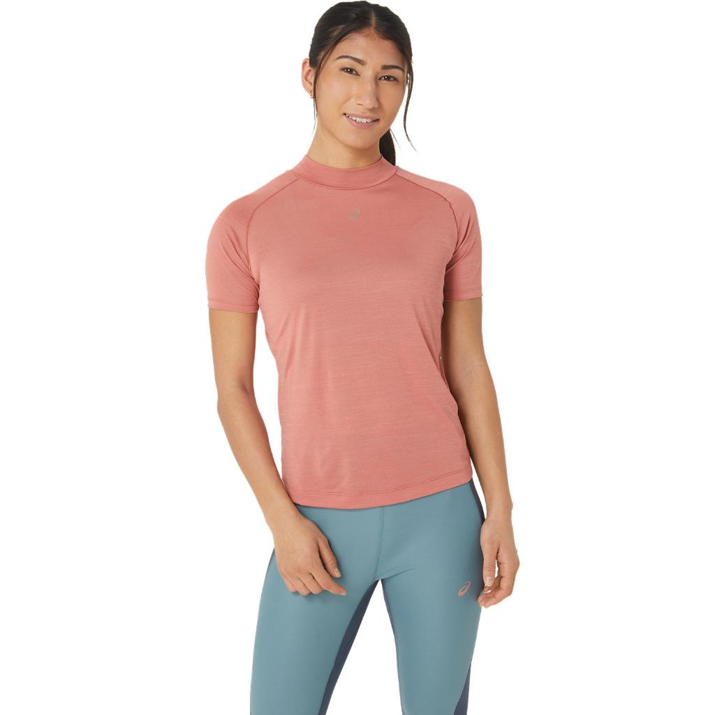 ASICS : NAGINO RUN SS TOP WOMEN RUNNING ผู้หญิง เสื้อคอกลม ของแท้ LIGHT GARNET