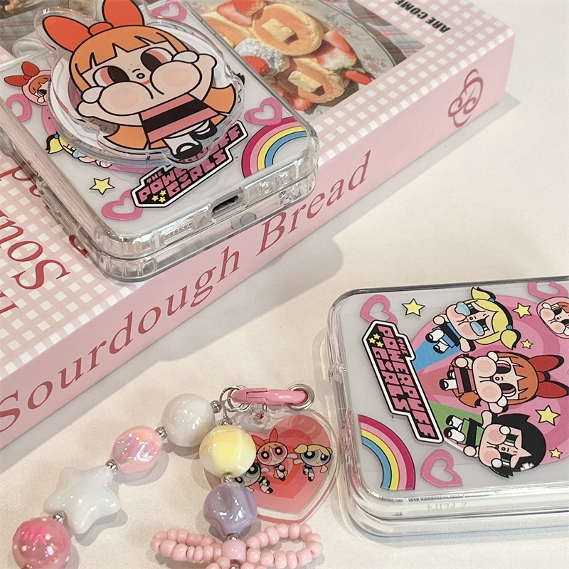 พร้อมส่งจากไทย ! เคสฟลิป CRYBABYxPowerpuff พร้อมกริ๊ปต็อคและคล้องมือ (2001) for Samsung Galaxy Z Flip6 Flip5 Flip4 Flip3 - รูปที่ 6